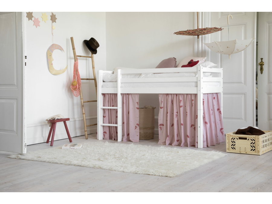 Hoppekids Ole Lukoie gordijn - halfhoog bed, Rood 70x160, 90x200 - Afbeelding 2