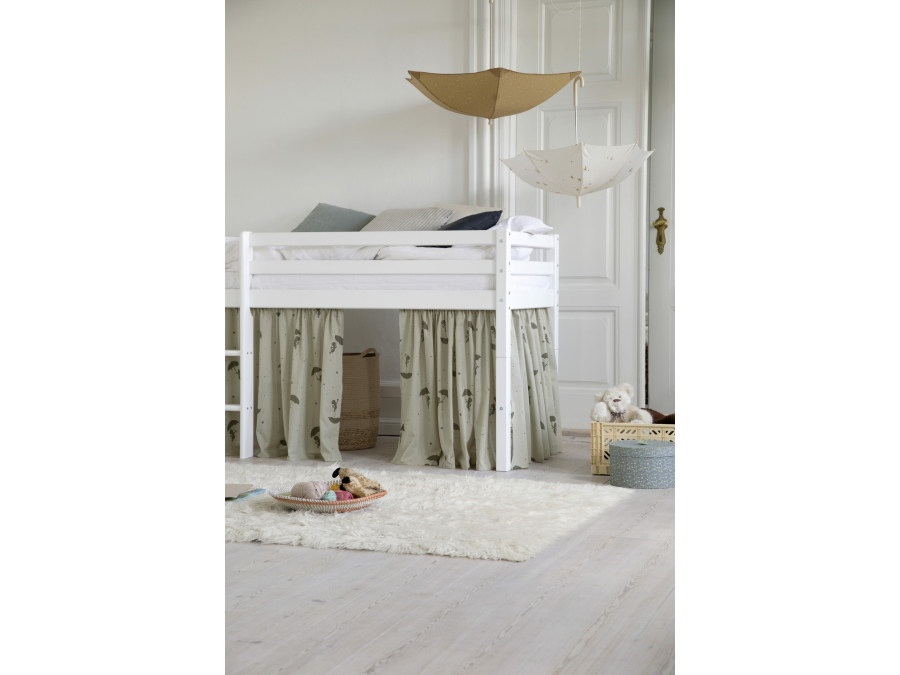 Hoppekids Ole Lukoie gordijn - halfhoog bed, Groen 70x160, 90x200 - Afbeelding 4