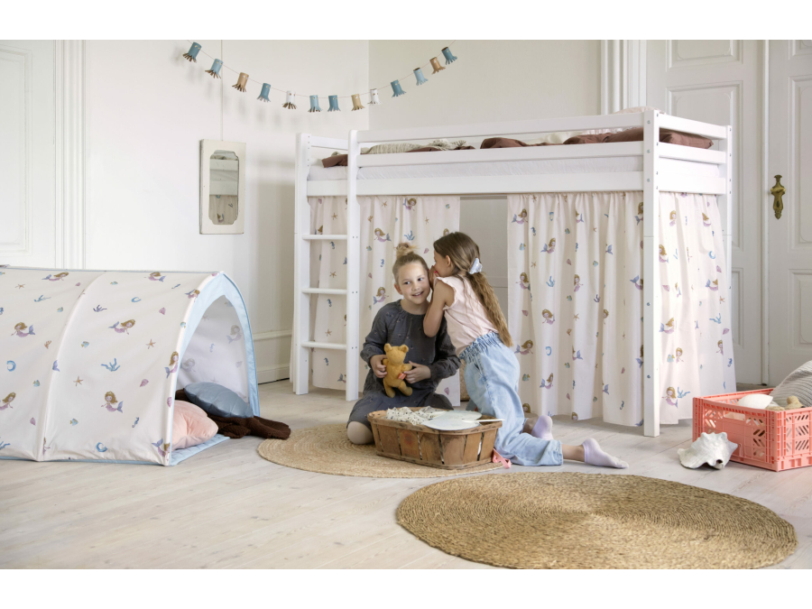Hoppekids Mermaid gordijn - verhoogde halfhoogslaper 90x200 - Afbeelding 3