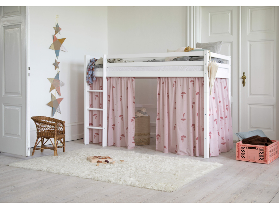 Hoppekids Ole Lukoie gordijn - verhoogde halfhoogslaper, Rood 70x160, 90x200 - Afbeelding 4