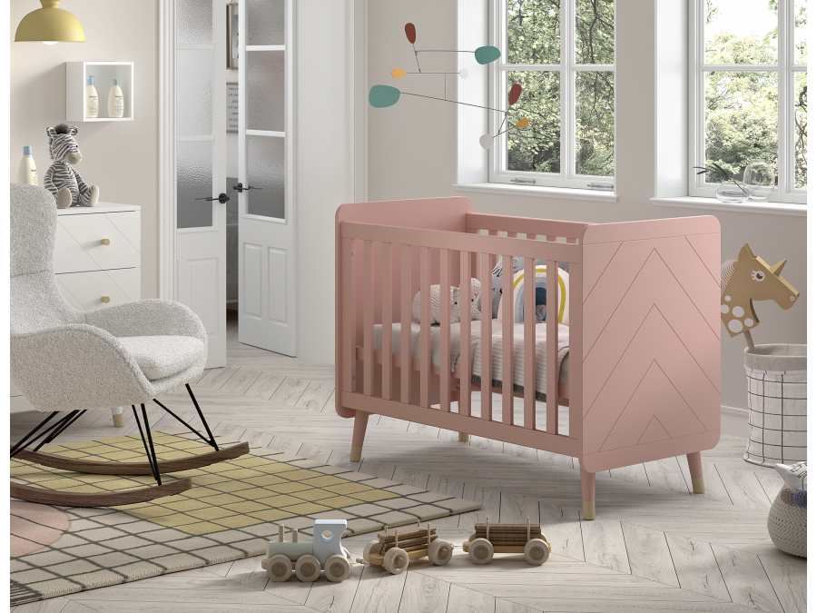Jaxx Billy ledikant 60x120 terra roze - Afbeelding 2