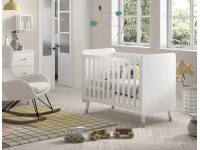 Jaxx Billy ledikant 60x120 satin wit - Afbeelding 2