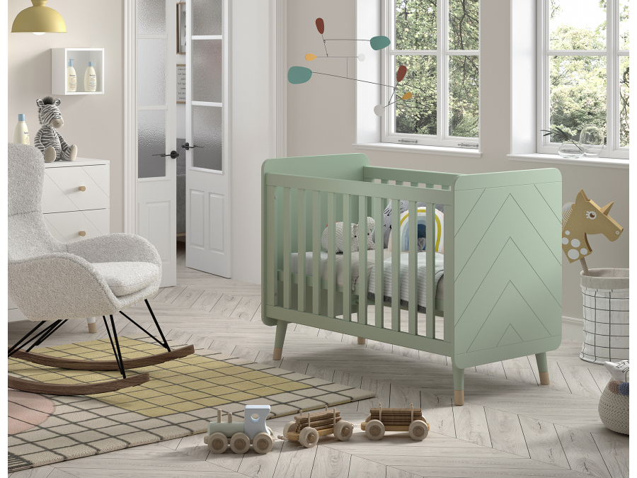 Jaxx Billy ledikant 60x120 olive groen - Afbeelding 2