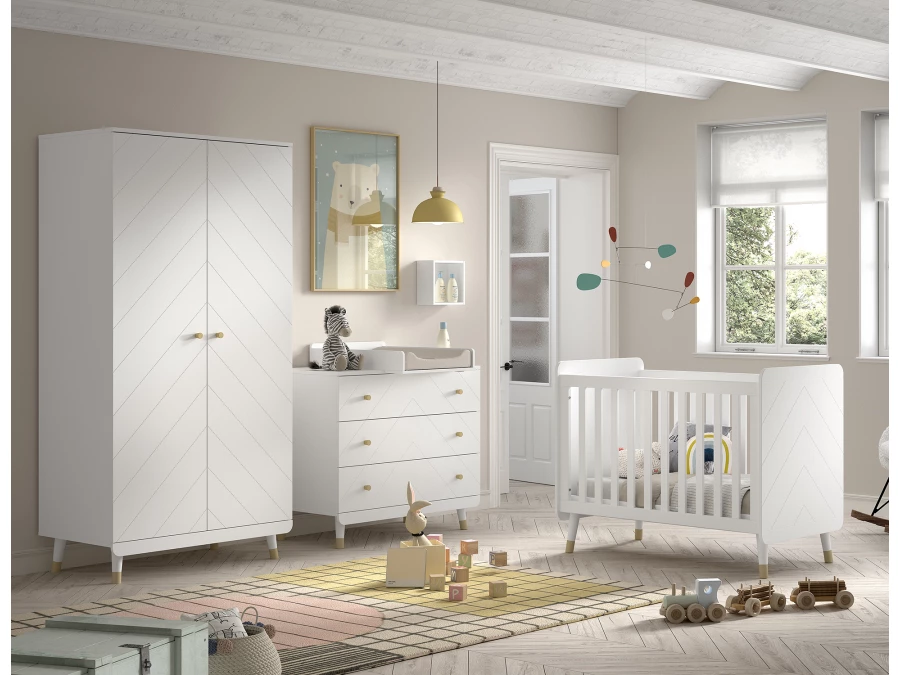 Jaxx Billy ledikant 60x120 satin wit - Afbeelding 4