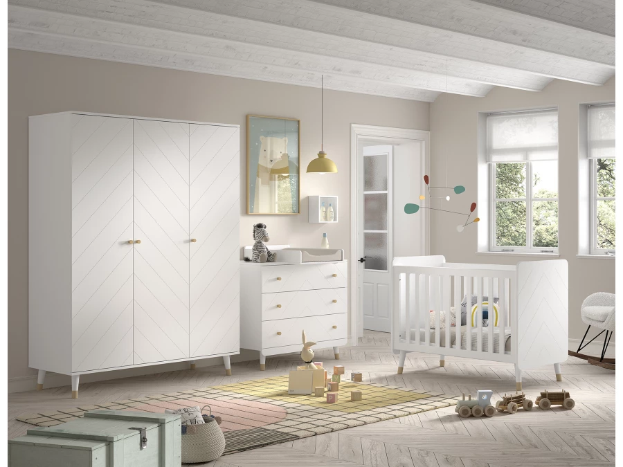 Jaxx Billy ledikant 60x120 satin wit - Afbeelding 3