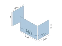 Hoppekids Cars gordijn - halfhoog en stapelbed 70x160 - Afbeelding 6
