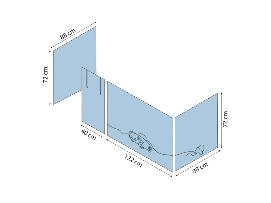 Hoppekids Cars gordijn - halfhoog en stapelbed 90x200 - Afbeelding 8