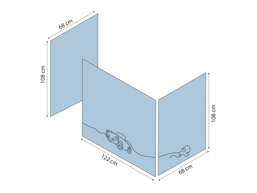 Hoppekids Cars gordijn - verhoogde halfhoogslaper 70x160 - Afbeelding 4