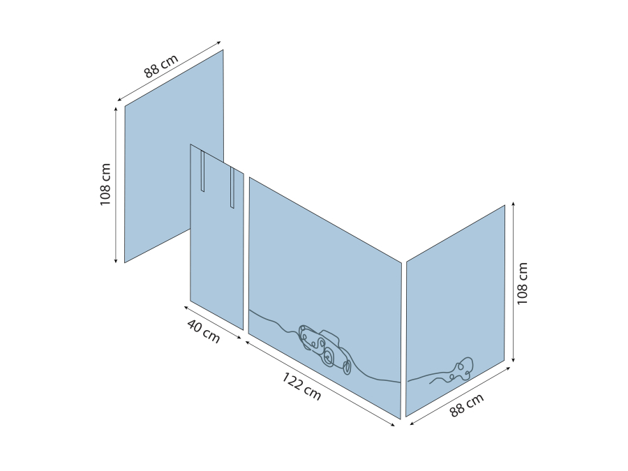 Hoppekids Cars gordijn - verhoogde halfhoogslaper 90x200 - Afbeelding 5