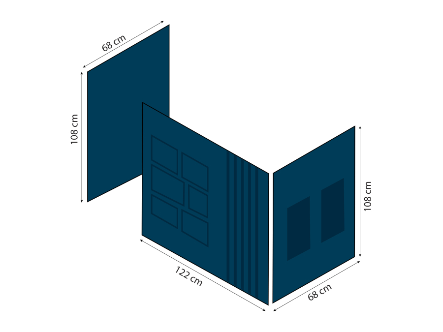 Hoppekids Creator blauw gordijn - verhoogde halfhoogslaper 70x160 - Afbeelding 5