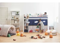 Hoppekids ECO Luxury verhoogde halfhoogslaper 90x200 - rechte ladder - luxe bodem - Afbeelding 3