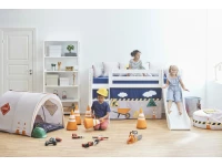 Hoppekids ECO Luxury halfhoogslaper met glijbaan 90x200 - rechte ladder - Afbeelding 5