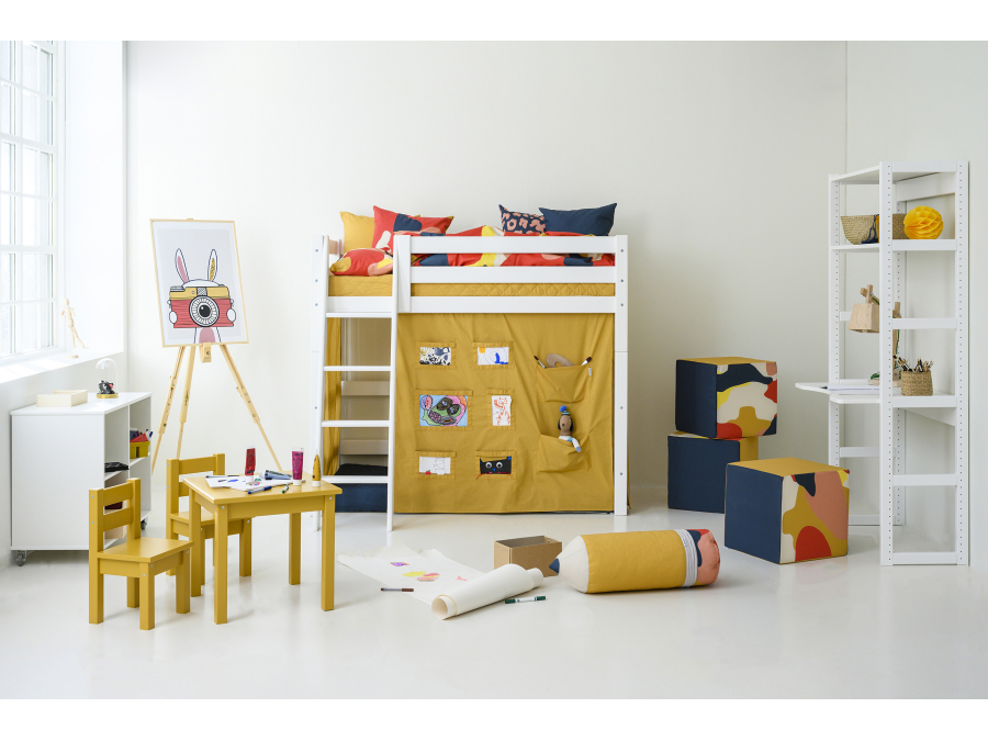 Hoppekids ECO Luxury verhoogde halfhoogslaper 70x160 - rechte ladder - Afbeelding 3
