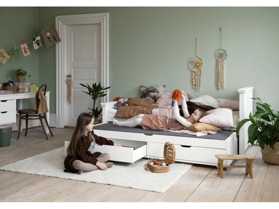 Hoppekids Maja Deluxe bed met onderschuifbed-module 90x200 - Afbeelding 4
