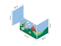 Hoppekids Dinosaur gordijn - halfhoog en stapelbed 70x160 - Afbeelding 7