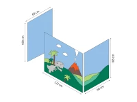 Hoppekids Dinosaur gordijn - verhoogde halfhoogslaper 70x160 - Afbeelding 7