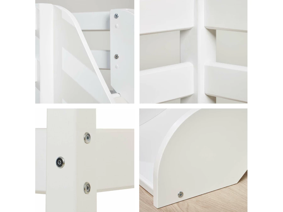 Hoppekids ECO Dream halfhoogslaper met glijbaan 90x200 - wit - Afbeelding 7