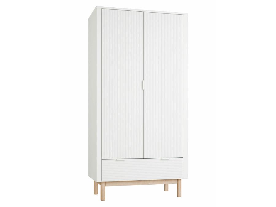 Pinio Miloo 3-delige meegroeikamer met grote commode - wit - Afbeelding 9