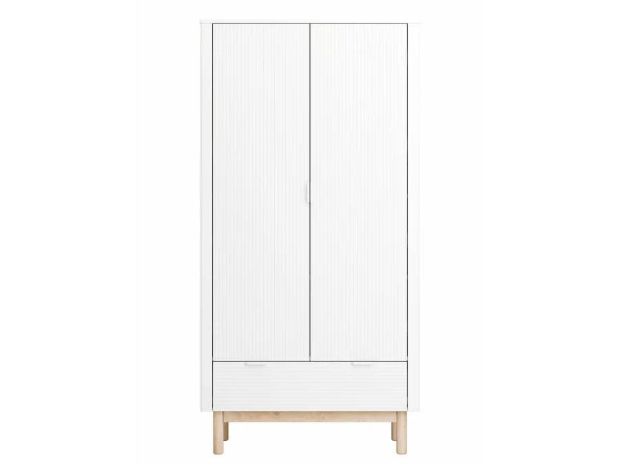 Pinio Miloo 3-delige babykamer met grote commode - wit - Afbeelding 10