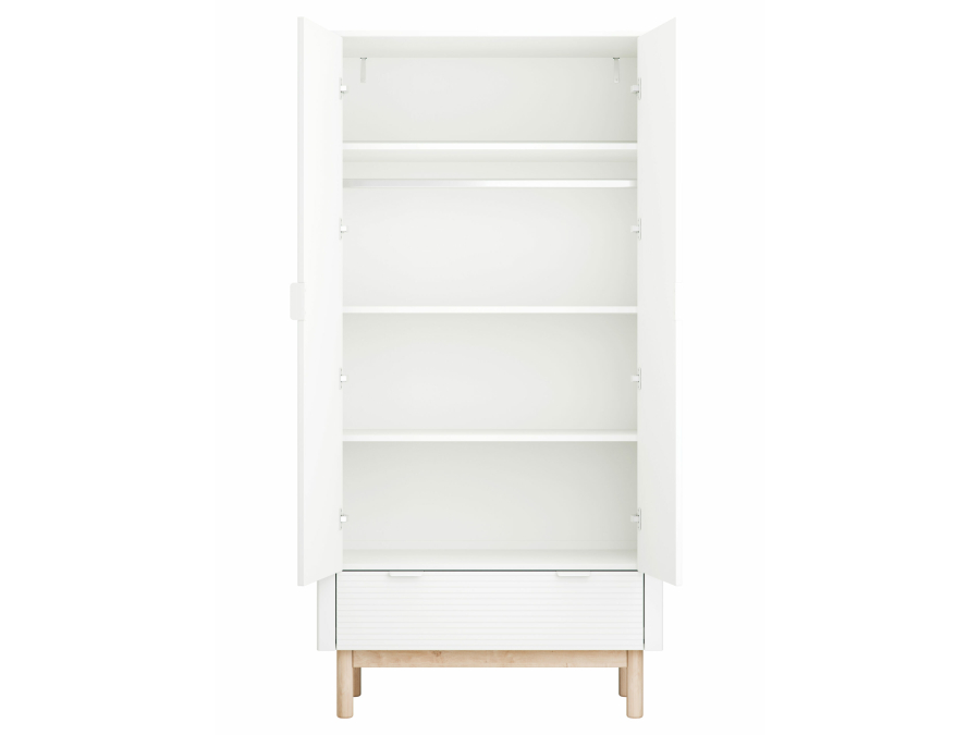 Pinio Miloo 3-delige meegroeikamer met grote commode - wit - Afbeelding 11