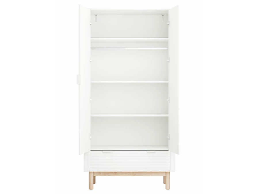 Pinio Miloo 3-delige babykamer met grote commode - wit - Afbeelding 11