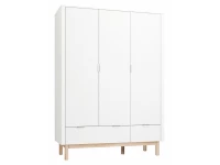 Pinio Miloo 3-deurs kledingkast - wit