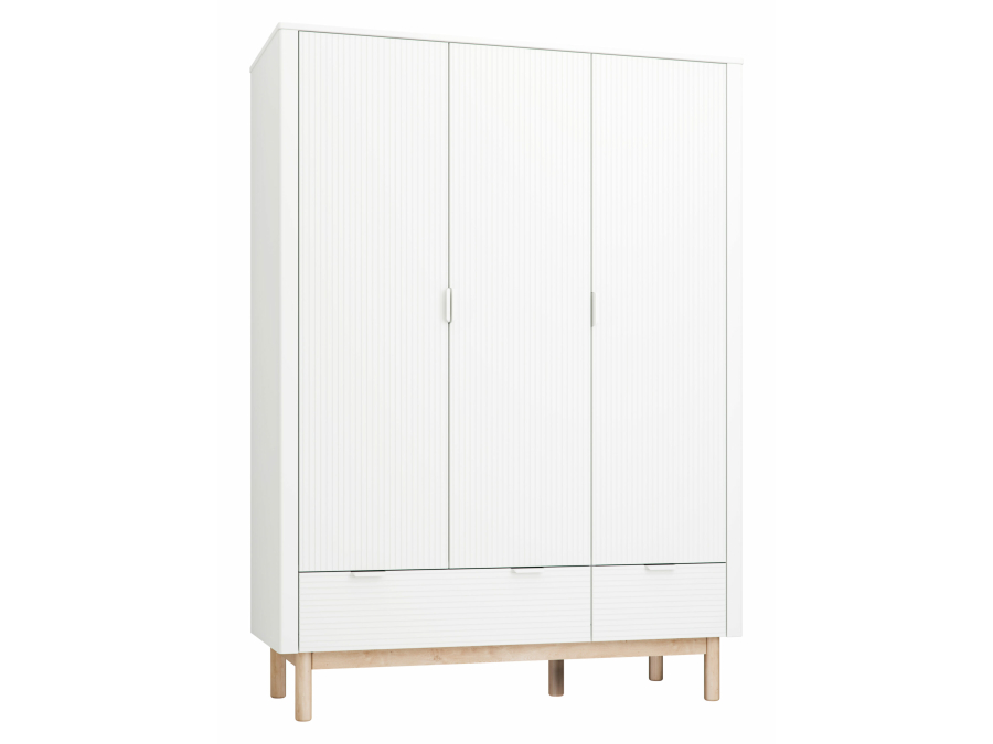 Pinio Miloo 3-deurs kledingkast - wit