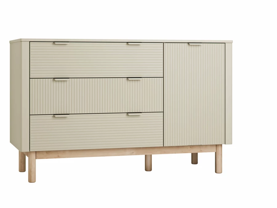 Miloo 3drawer1door chest champagne 1 scaled