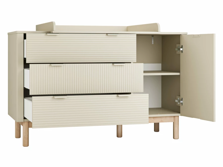 Pinio Miloo 3-delige meegroeikamer met grote commode - champagne - Afbeelding 8