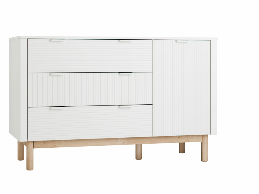 Miloo 3drawer1door chest white 1 scaled