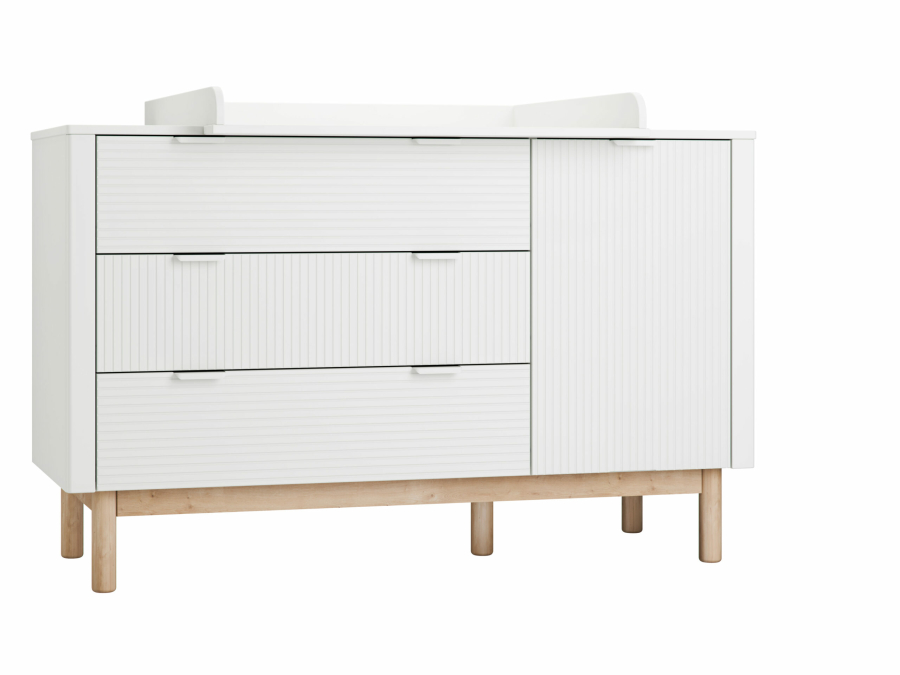 Miloo 3drawer1door chest white 2 scaled