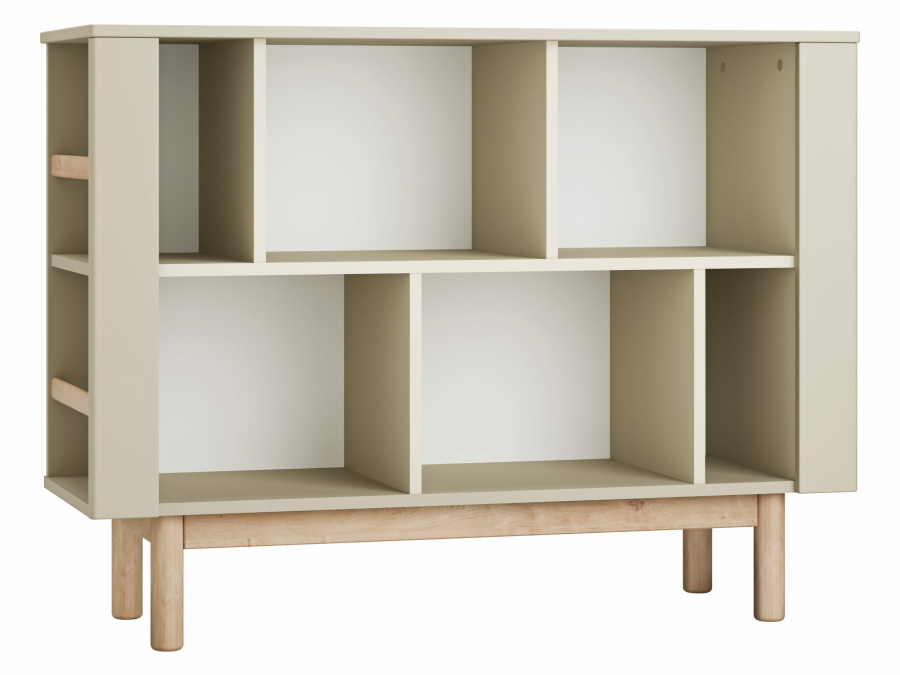 Miloo bookcase low champagne 1 scaled