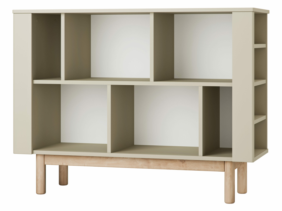 Miloo bookcase low champagne 2 scaled