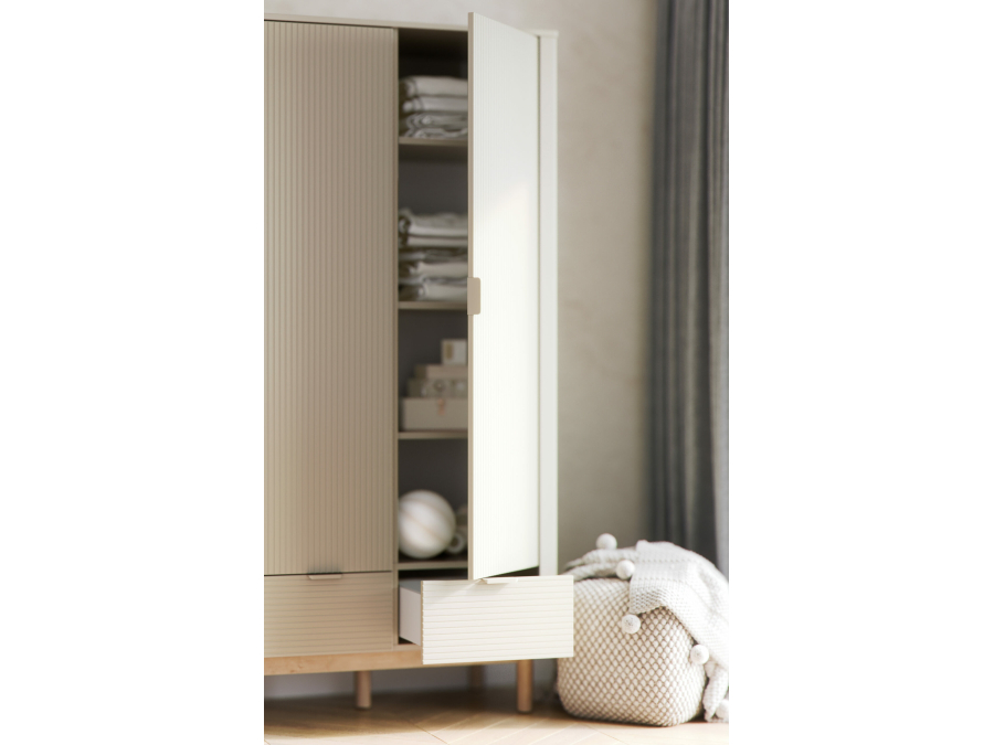 Pinio Miloo 2-deurs kledingkast - champagne - Afbeelding 4