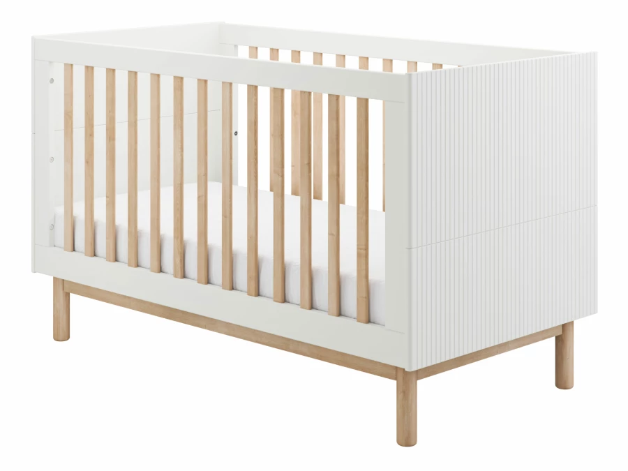 Pinio Miloo 3-delige meegroeikamer met grote commode - wit - Afbeelding 2