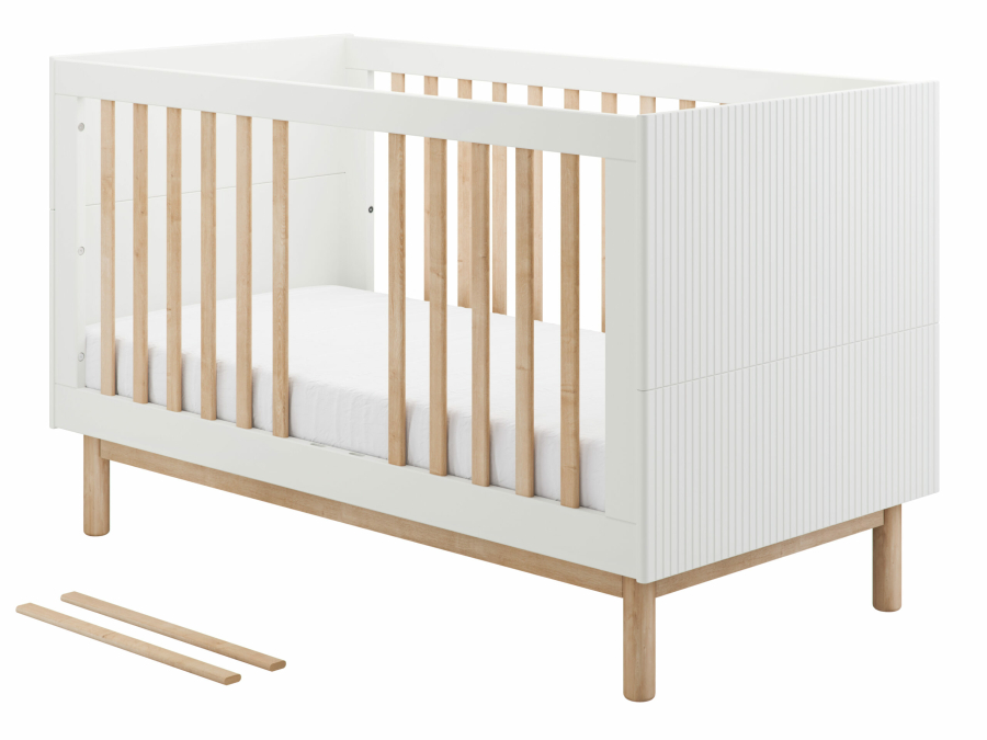 Miloo cot bed140x70 white 2 scaled