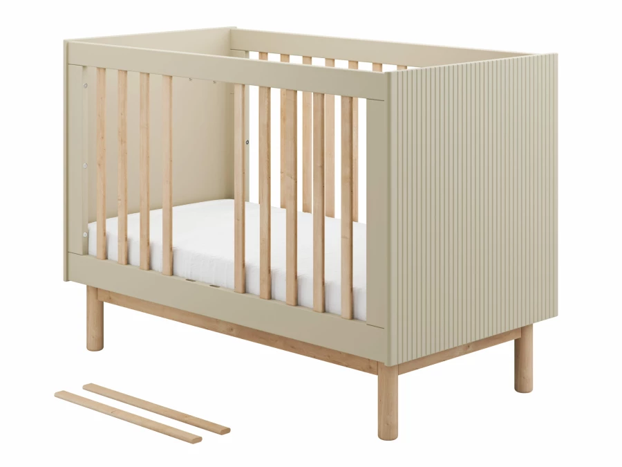 Pinio Miloo 3-delige babykamer met grote commode - champagne - Afbeelding 3