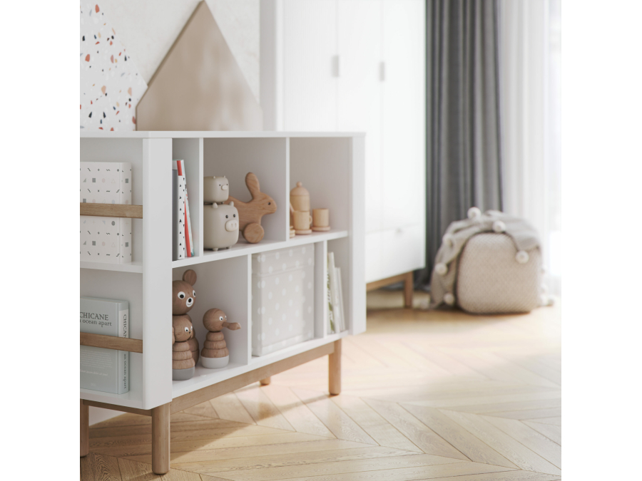 Pinio Miloo lage boekenkast - wit - Afbeelding 3