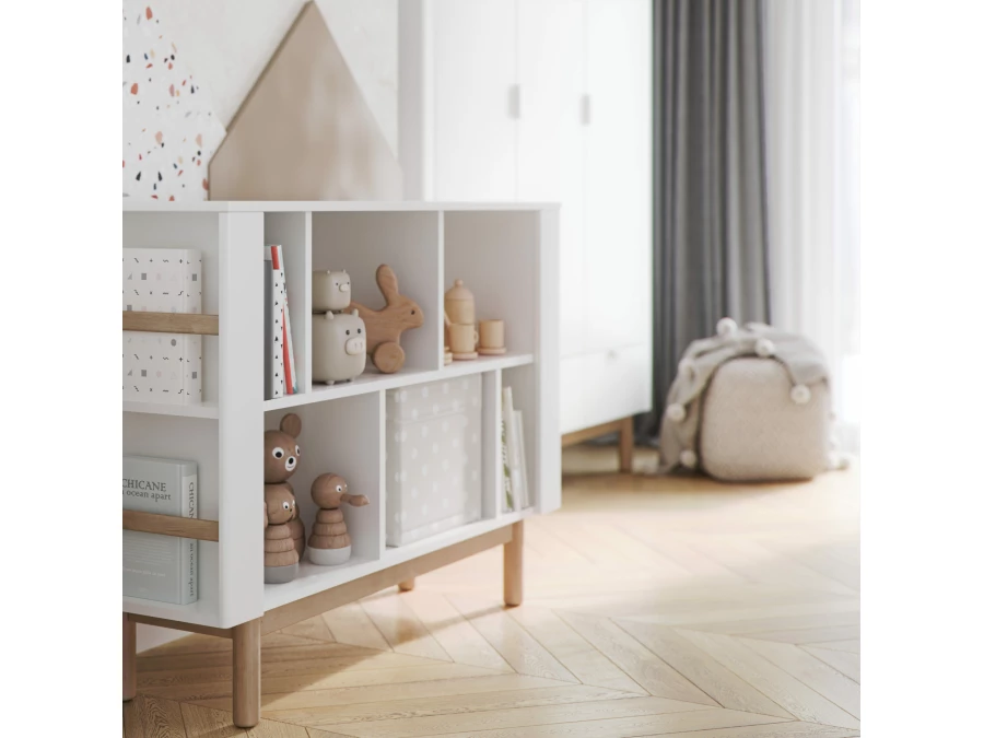 Pinio Miloo lage boekenkast - wit - Afbeelding 3