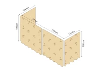 Hoppekids Ole Lukoie gordijn - verhoogde halfhoogslaper, Geel 70x160, 90x200 - Afbeelding 8
