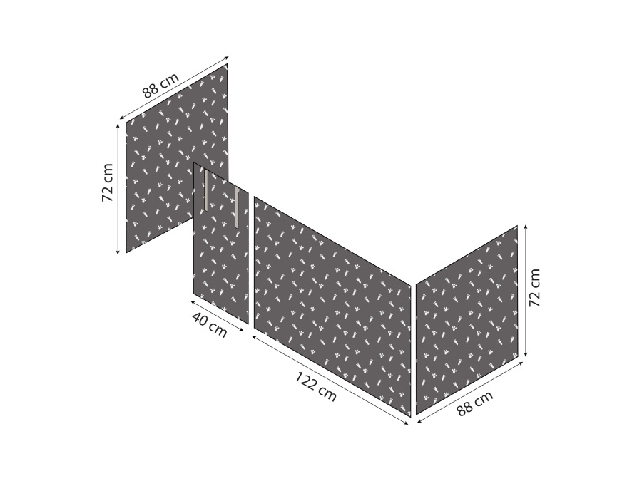Hoppekids Pets gordijn - halfhoog en stapelbed 90x200 - Afbeelding 7