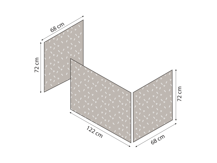 Hoppekids Pets gordijn - halfhoog en stapelbed 70x160 - Afbeelding 8