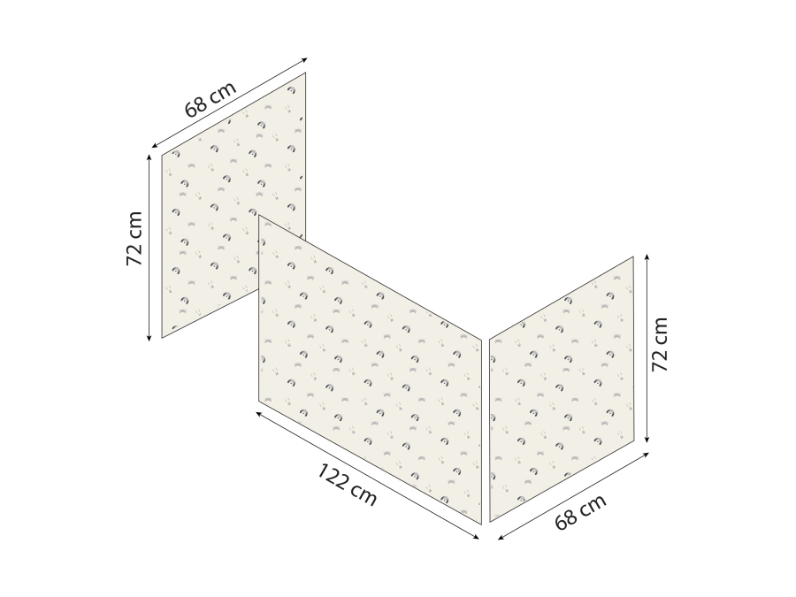 Hoppekids Pets gordijn - halfhoog en stapelbed 70x160 - Afbeelding 8