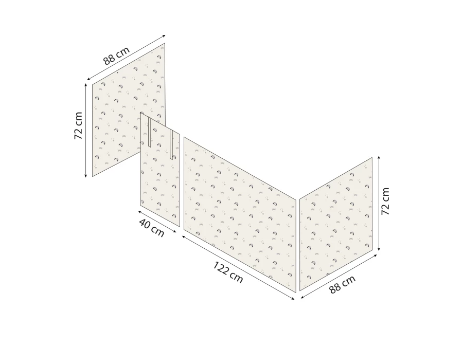 Hoppekids Pets gordijn - halfhoog en stapelbed 90x200 - Afbeelding 8