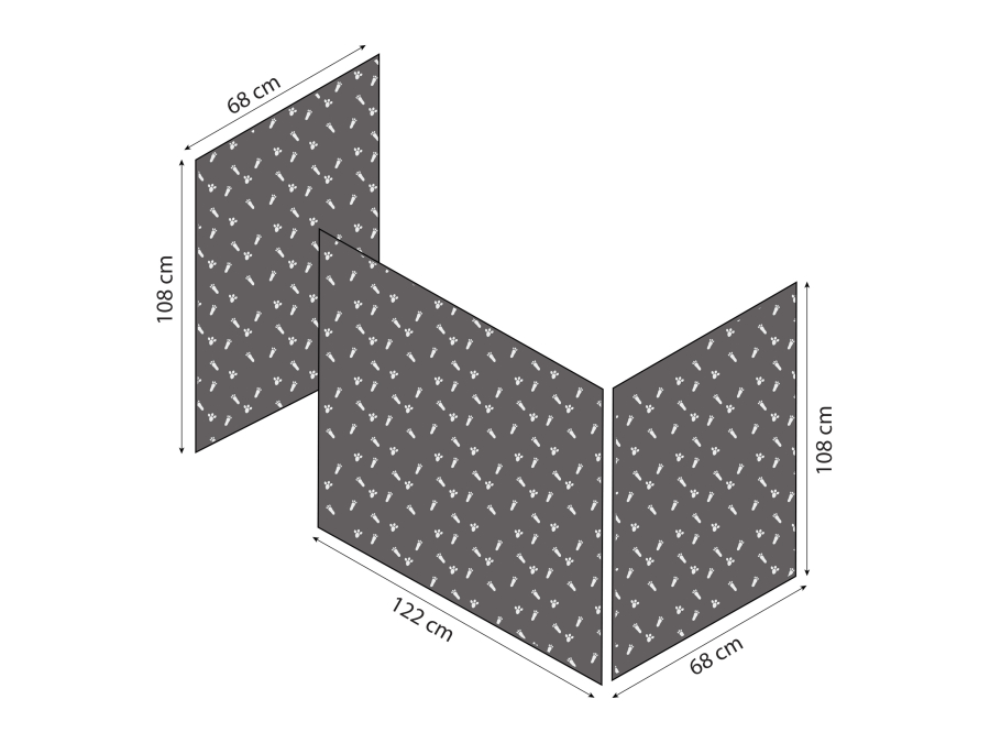 Hoppekids Pets gordijn - verhoogde halfhoogslaper 70x160 - Afbeelding 5