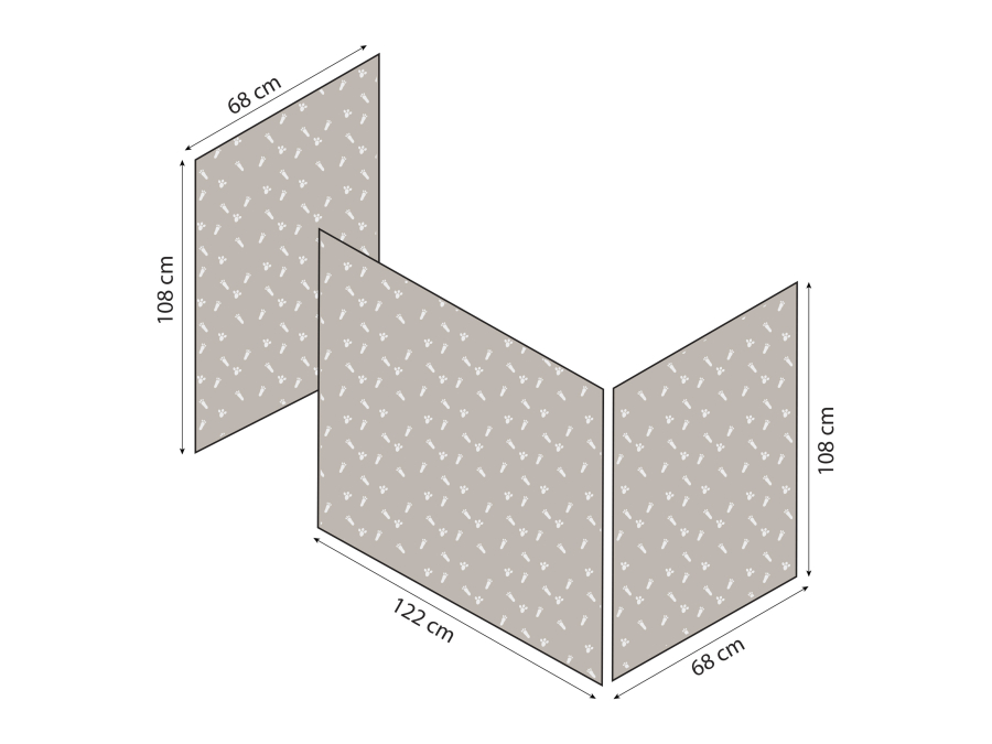 Hoppekids Pets gordijn - verhoogde halfhoogslaper 70x160 - Afbeelding 5