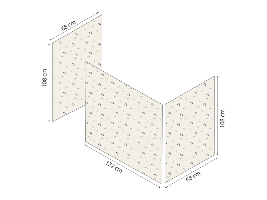 Hoppekids Pets gordijn - verhoogde halfhoogslaper 70x160 - Afbeelding 6