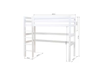 Hoppekids ECO Luxury hoogslaper 90x200 - rechte ladder - Afbeelding 4