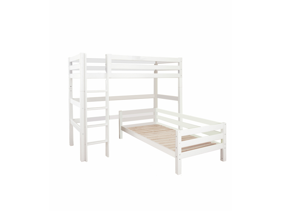 Hoppekids ECO Luxury hoekstapelbed 90x200 - rechte ladder