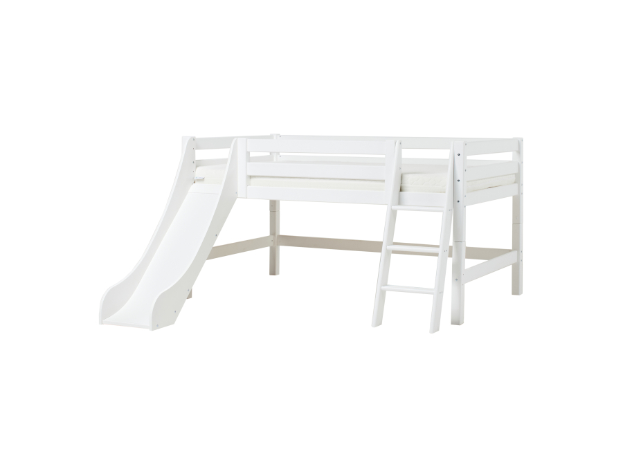 Hoppekids ECO Luxury halfhoogslaper met glijbaan 120x200 - schuine ladder - Afbeelding 5